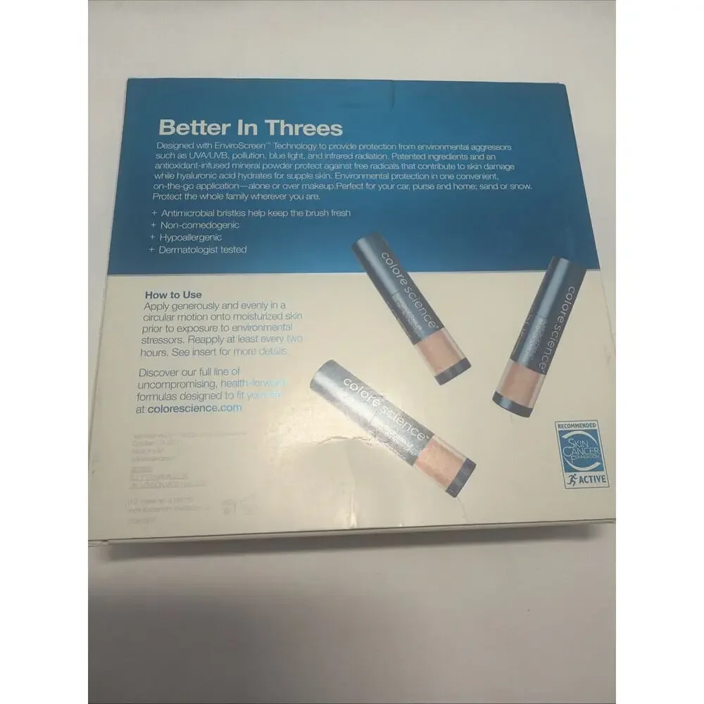 Colorescience Brush-On Sunscreen Mineral Powder for Sensitive Skin Fair Multipac